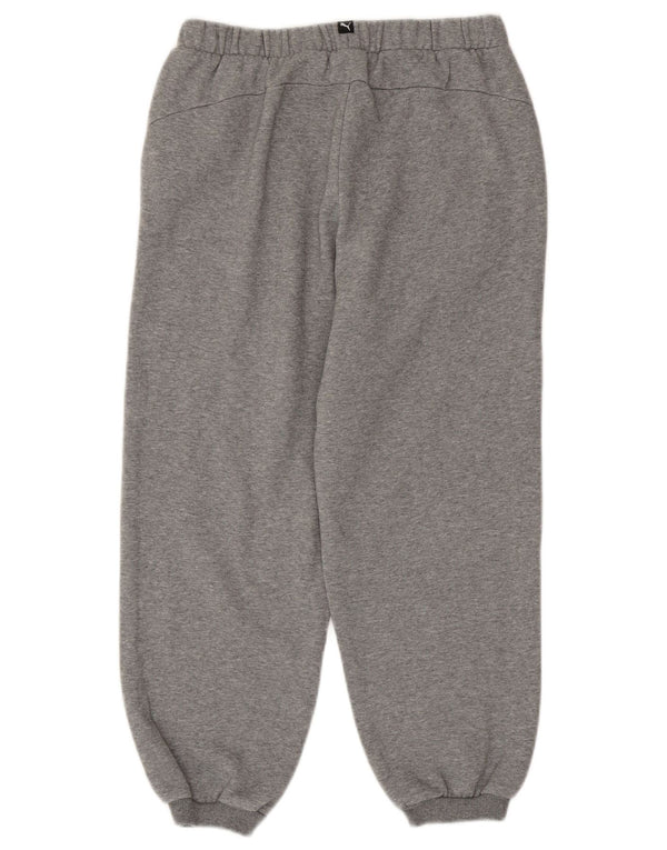 Puma - Pantalón de chándal gráfico para niño, 15-16 años, color gris jaspeado