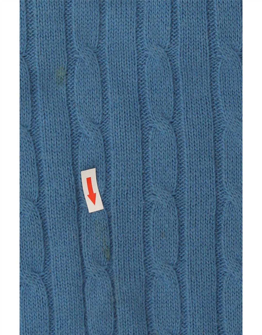 Vintage hombres cuello redondo jersey suéter grande azul