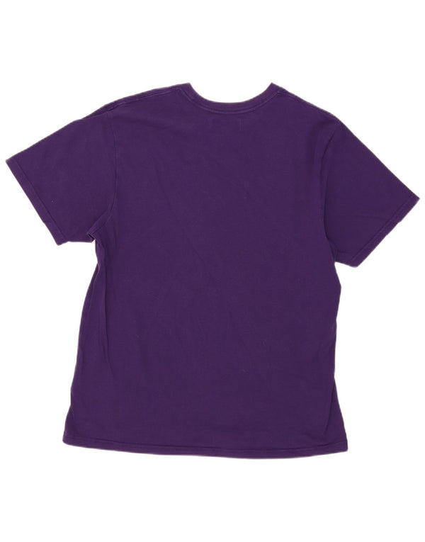 Adidas Camiseta gráfica para mujer Top UK 46 Grande Algodón Púrpura