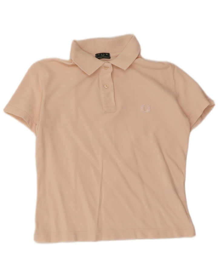 Fred Perry Polo para mujer UK 12 Algodón rosa medio