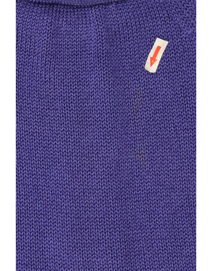 Vintage mujer Cardigan suéter IT 46 algodón púrpura grande