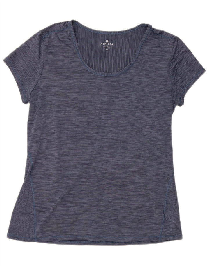 ATHLETA Camiseta para mujer Top UK 40 Medio Poliéster moteado azul marino