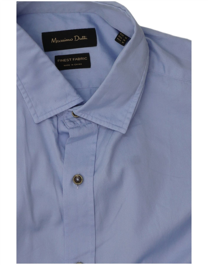 Camisa Massimo Dutti Hombre Azul Medio