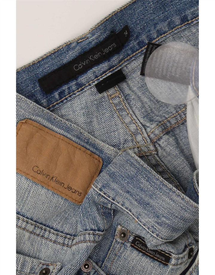 Calvin Klein Jeans rectos para hombre W34 L30 Algodón azul