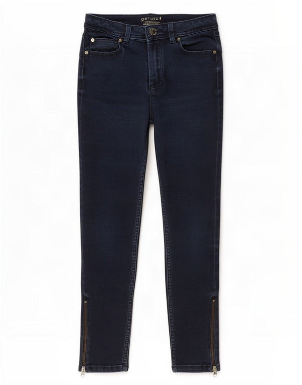 Marks & Spencer Vaqueros pitillo para mujer Per Una UK 12 Medium W30 L24 Azul marino