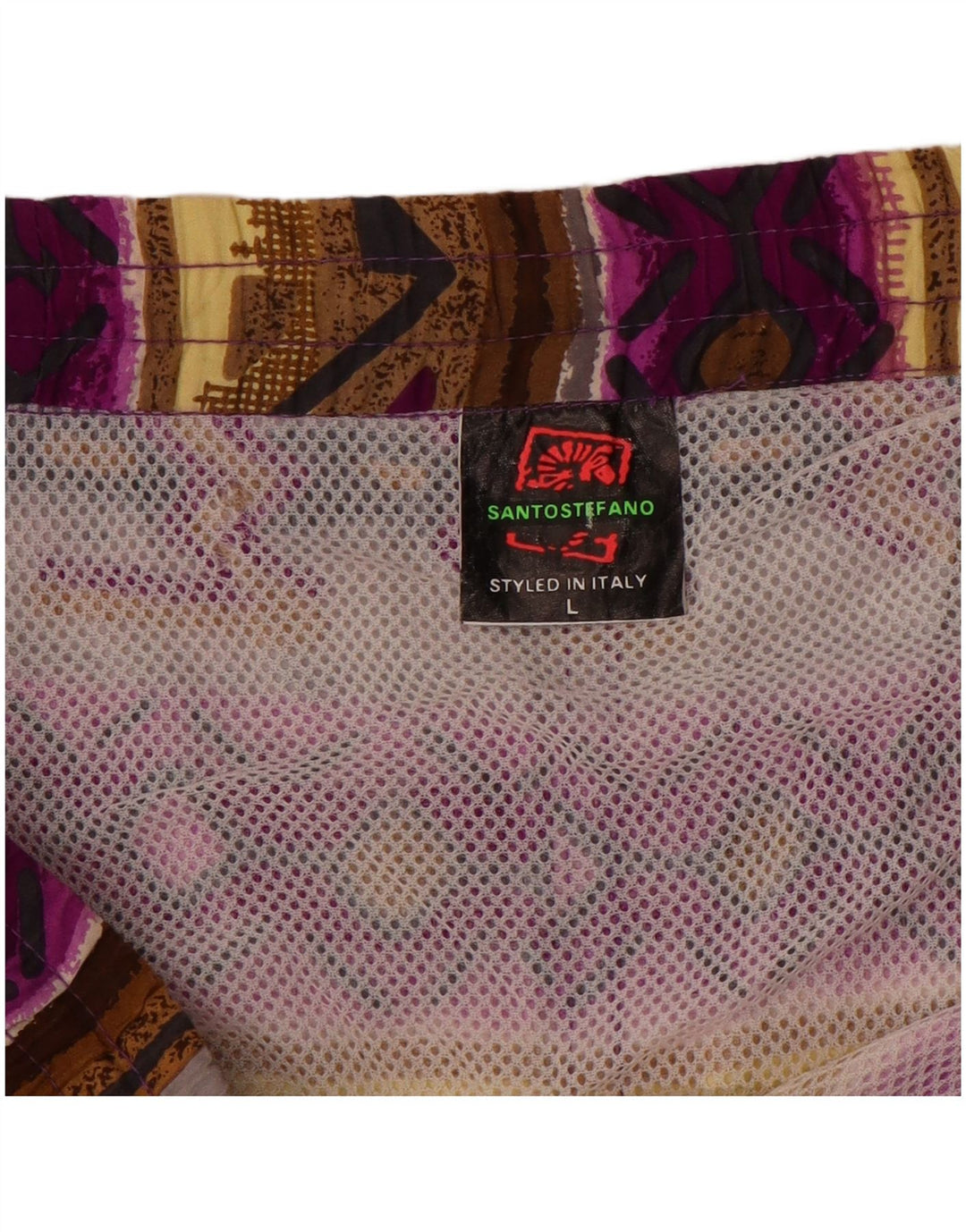 Santostefano Bañador Hombre Grande Multicolor Fair Isle Algodón