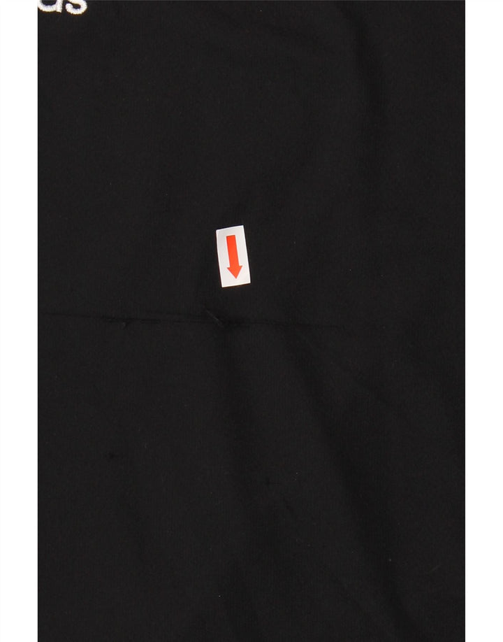 Camiseta ADIDAS Climalite para hombre Top medio negro color block poliéster