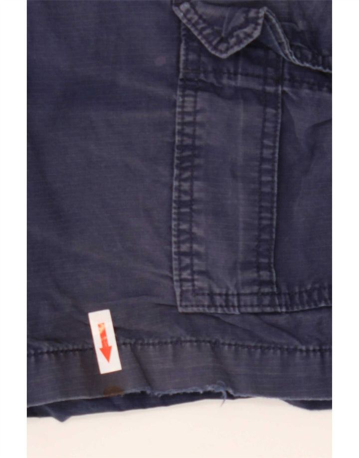 Pantalones cortos tipo cargo Gap para hombre W28 Algodón a rayas azul marino mediano