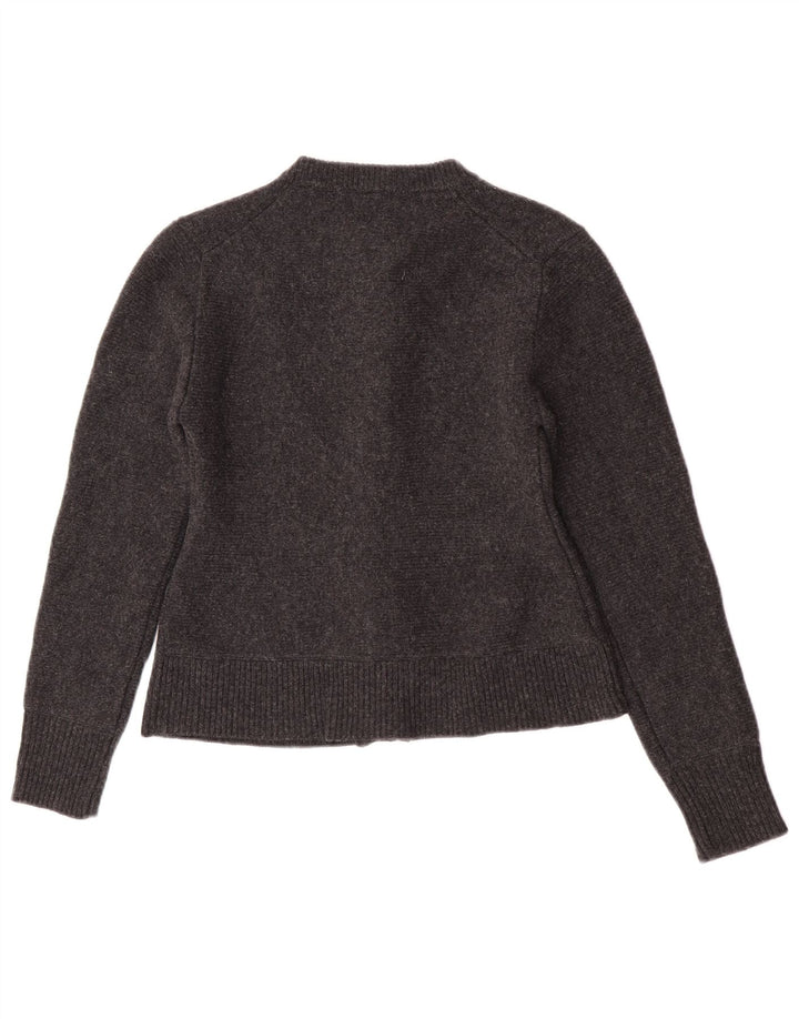 Zara Mujer Cárdigan Suéter UK 10 Pequeño Gris Moteado