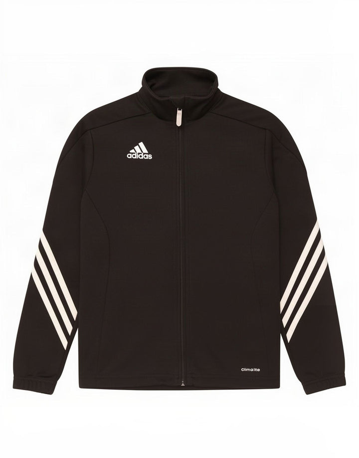 Adidas Chicos Climalite Chándal Top Chaqueta 9-10 Años Negro Poliéster