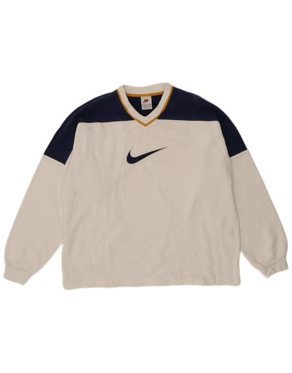 Nike - Sudadera gráfica para hombre, talla 39/41, color blanco mediano
