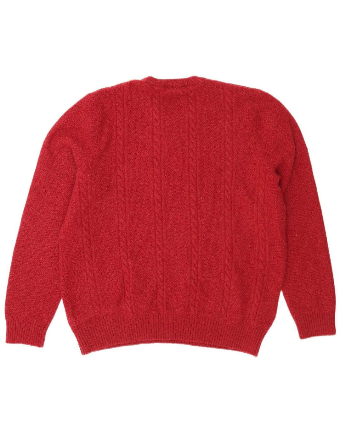 Crew Clothing - Jersey con cuello para hombre, talla grande, lana de cordero roja