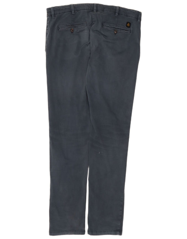 Refrigiwear Pantalones chinos delgados para hombre IT 52 XL W36 L32 Azul marino Algodón