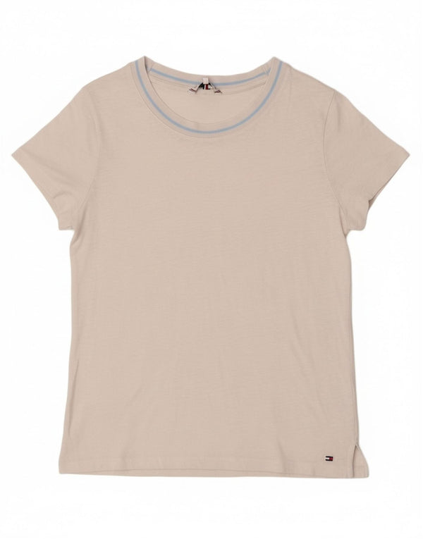 Tommy Hilfiger Camiseta para mujer Top UK 14 Medium White Cotton
