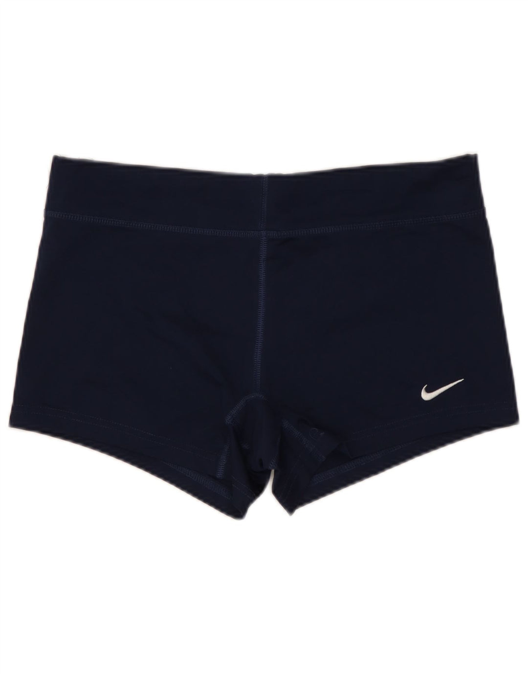 NIKE Pantalones cortos deportivos Dri Fit para mujer UK 12 Medium Azul marino Poliéster