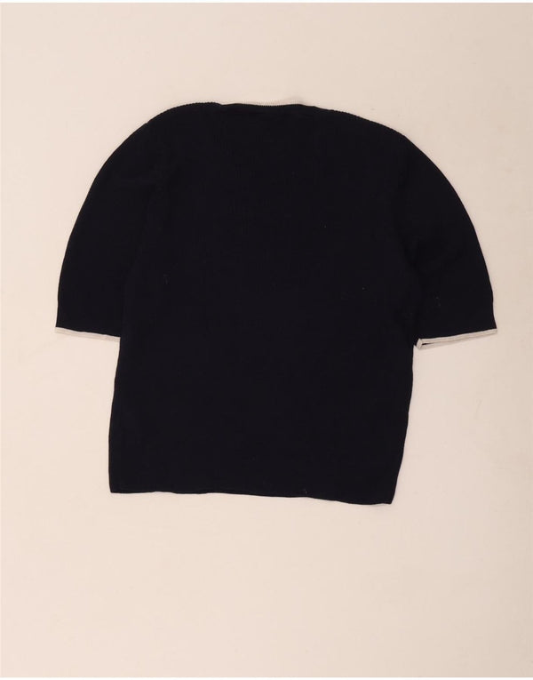 Marks & Spencer Blusa de manga corta para mujer UK 46 Large Azul marino