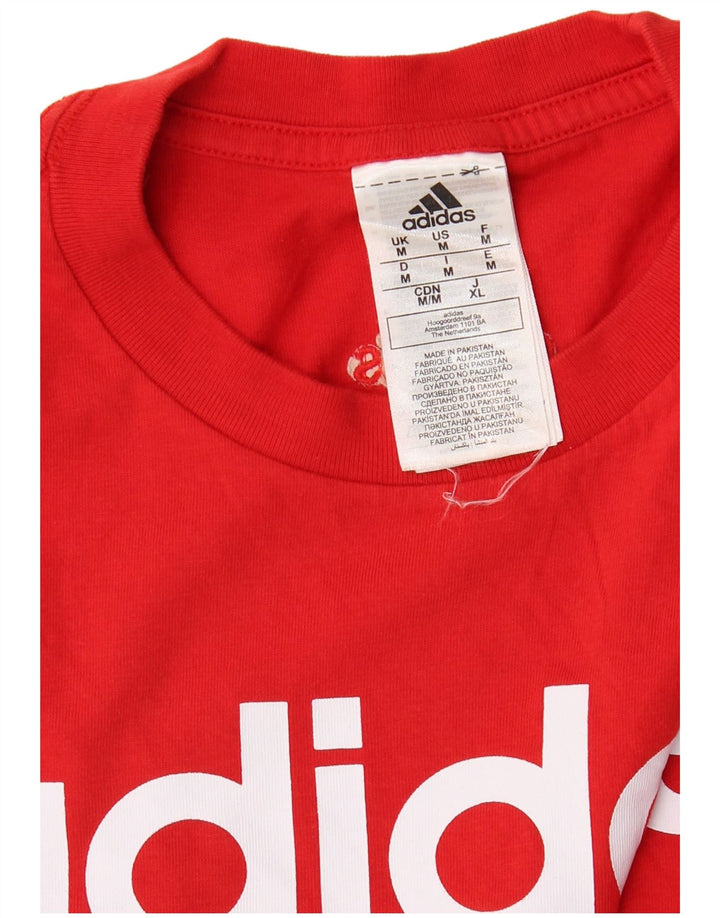 ADIDAS Camiseta gráfica para hombre Top Algodón rojo medio