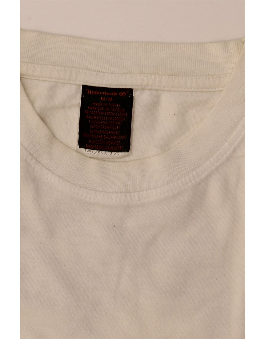 Timberland Camiseta gráfica para hombre Top Medium White Cotton
