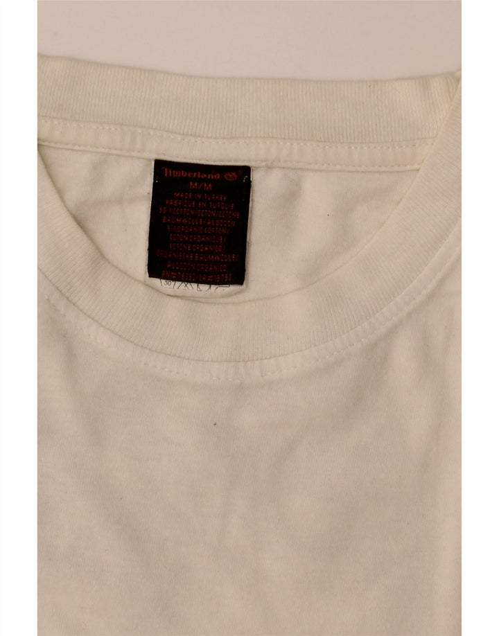 Timberland Camiseta gráfica para hombre Top Medium White Cotton