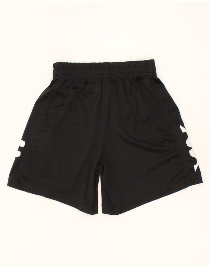 KAPPA Boys Graphic Sport Shorts 9-10 Years Black Vintage Kappa and Second-Hand Kappa from Messina Hembry 
