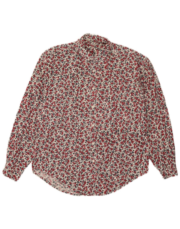 Camisa vintage para hombre talla única floral multicolor