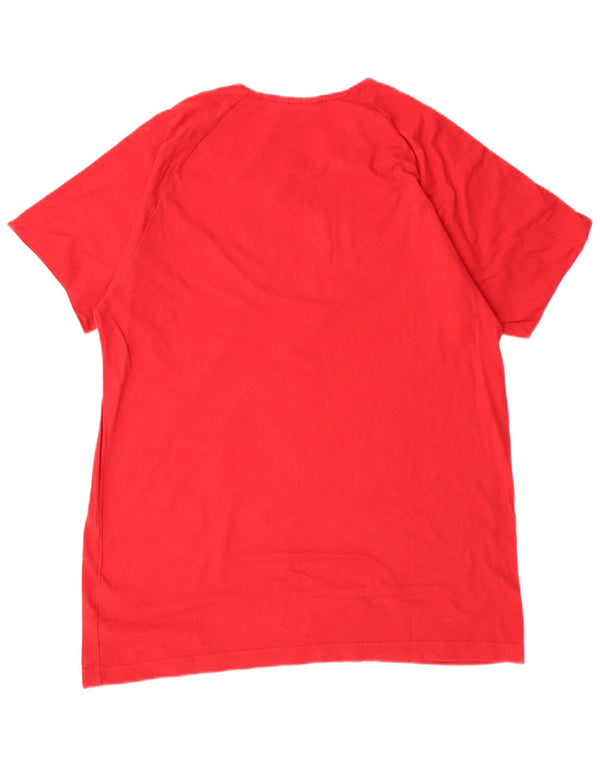 Camiseta Adidas Hombre Grande Algodón Rojo