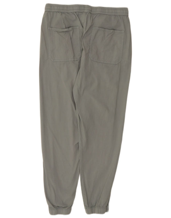 Zara Pantalones Joggers De Cintura Alta Para Mujer UK 14 Medium W31 L26 Algodón Gris