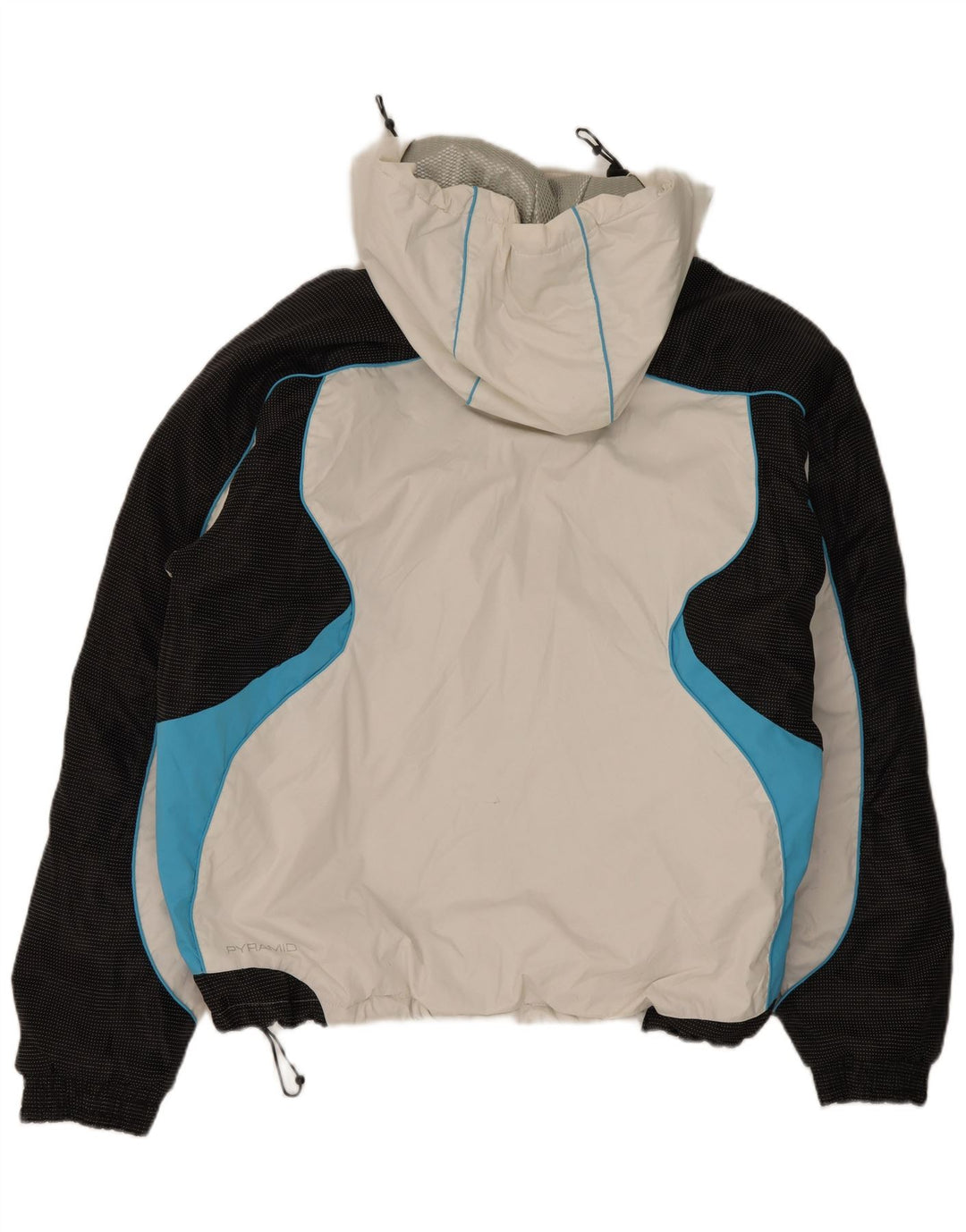 Pyramid Chaqueta de esquí con capucha para hombre UK 44 2XL Blanco Colorblock