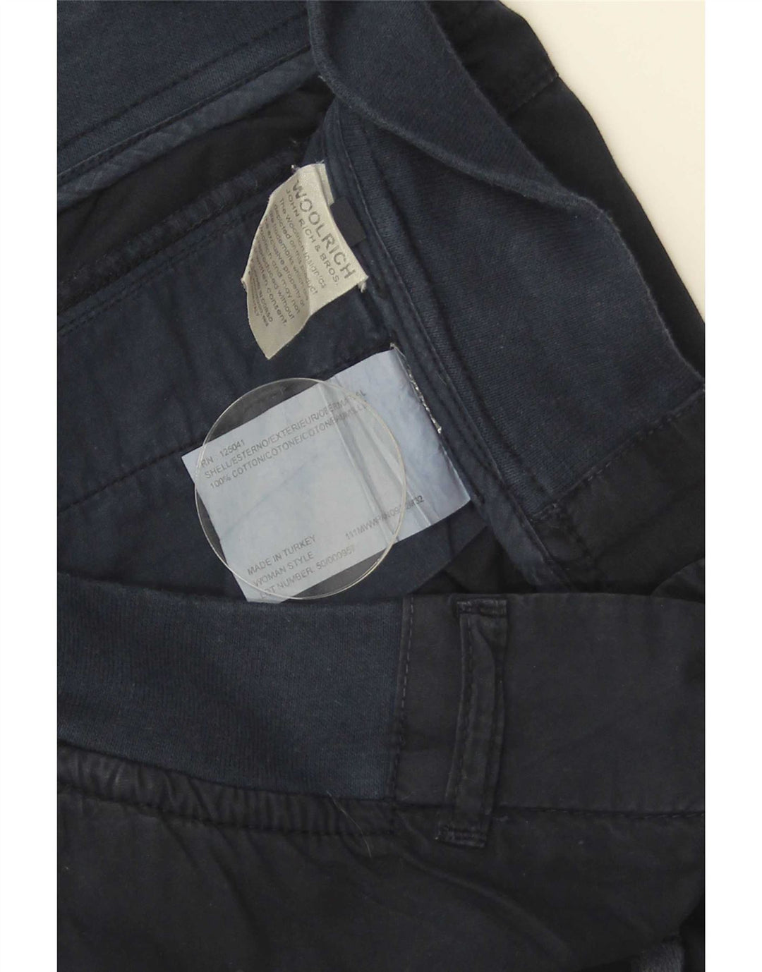 Pantalón Recto Mujer Woolrich W31 L31 Azul Marino Algodón