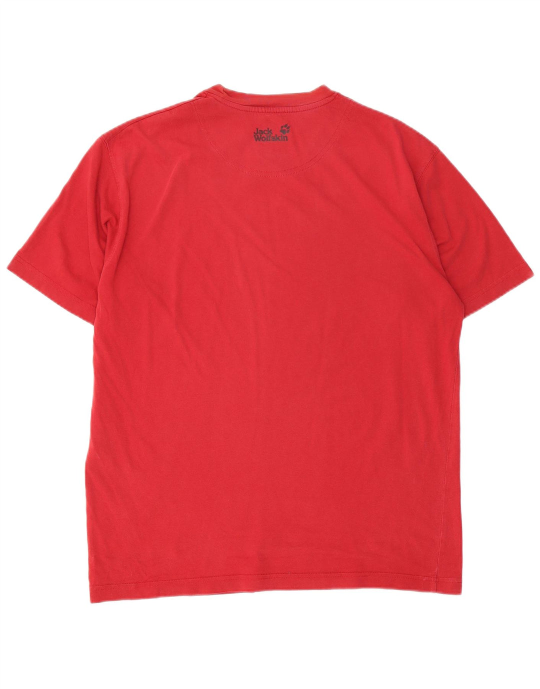 Jack Wolfskin Camiseta gráfica para hombre Top grande de algodón rojo