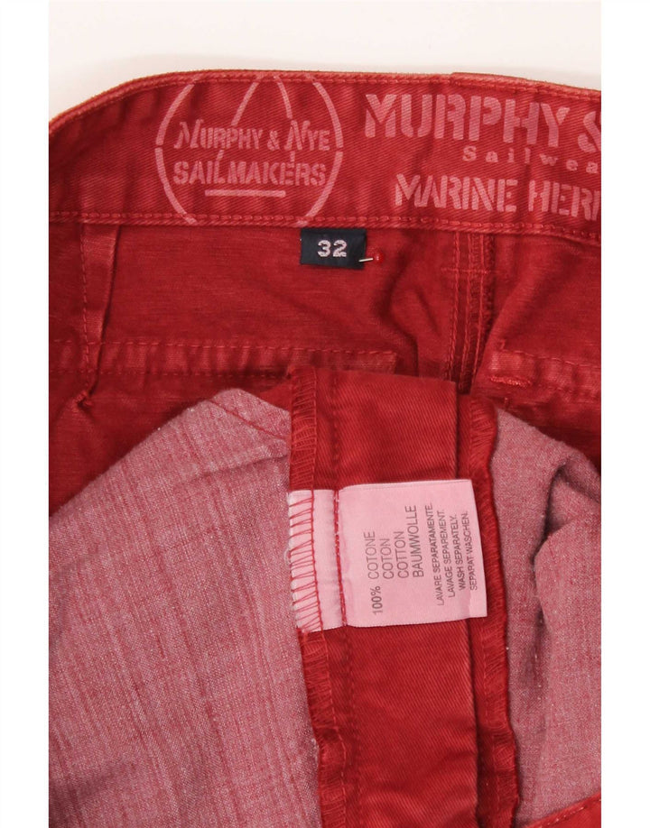 Murphy & Nye Minifalda para mujer W32 Grande Algodón rojo