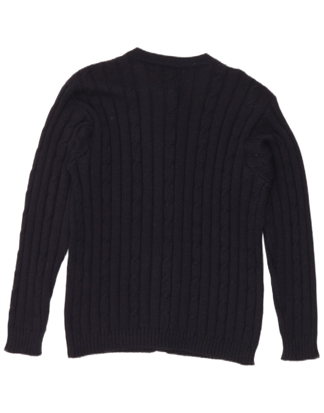 Vintage mujer Cardigan suéter Reino Unido 12 azul marino medio