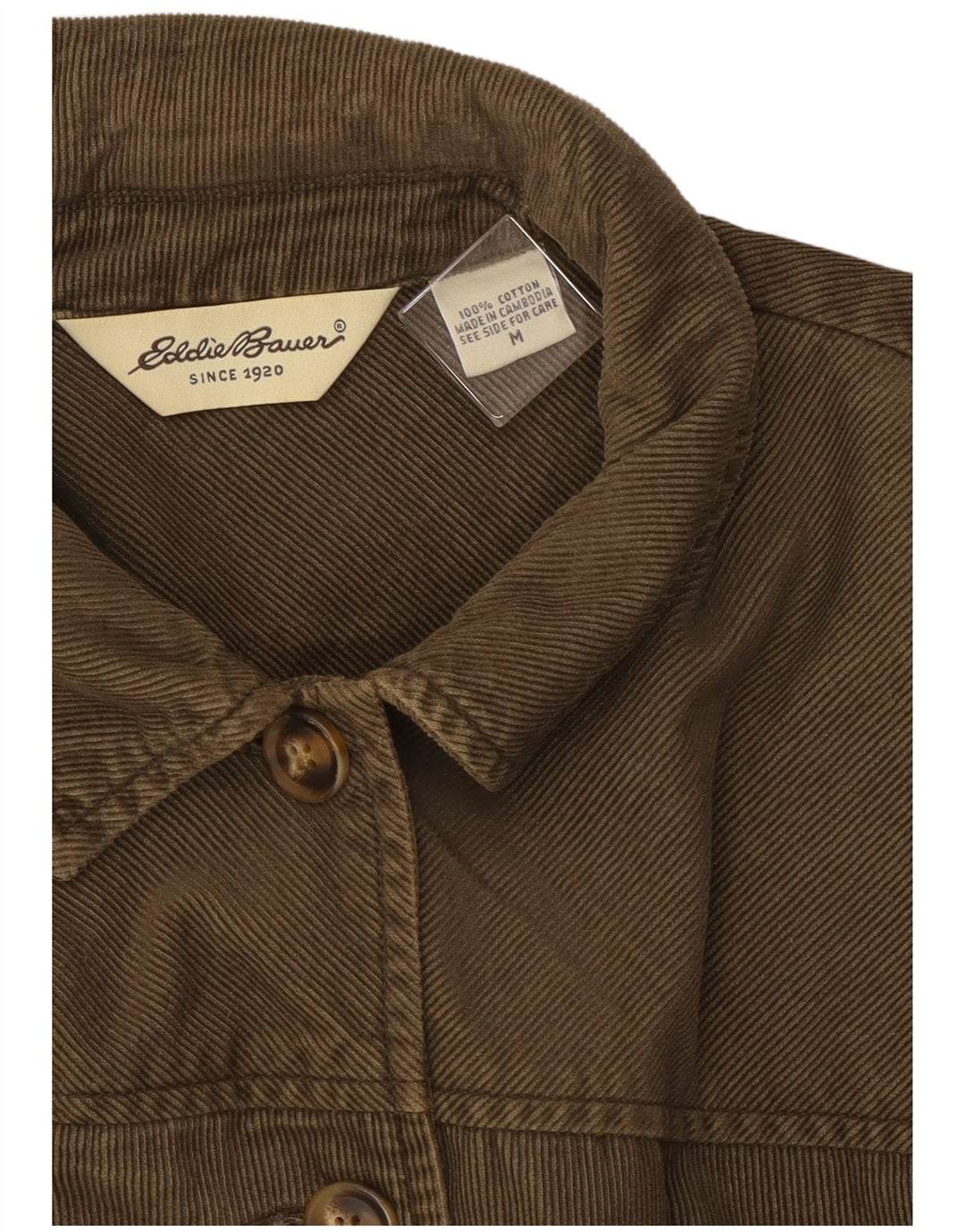 Eddie Bauer Chaqueta de pana para mujer Reino Unido 14 Algodón caqui mediano