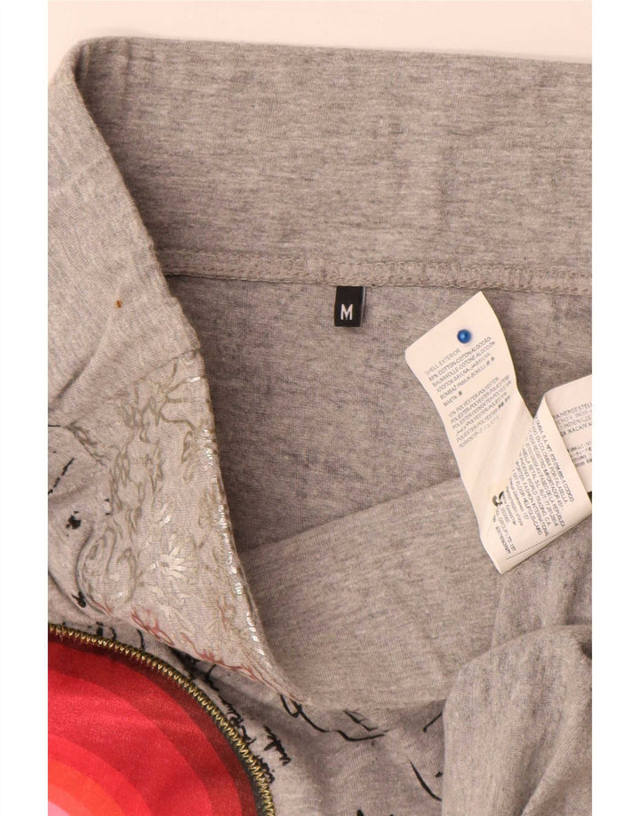Desigual Mujer Falda Acampanada Gráfica Mediana W30 Algodón Geométrico Gris