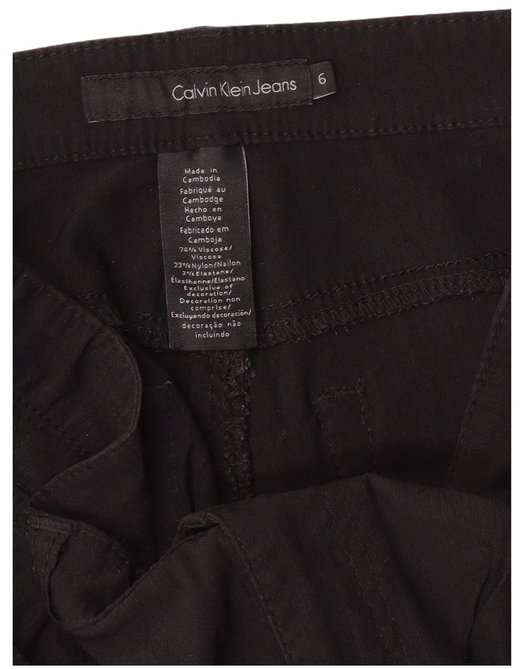 Calvin Klein Jeans Pantalones casuales para mujer US 6 Small W32 L26 Negro Clásico