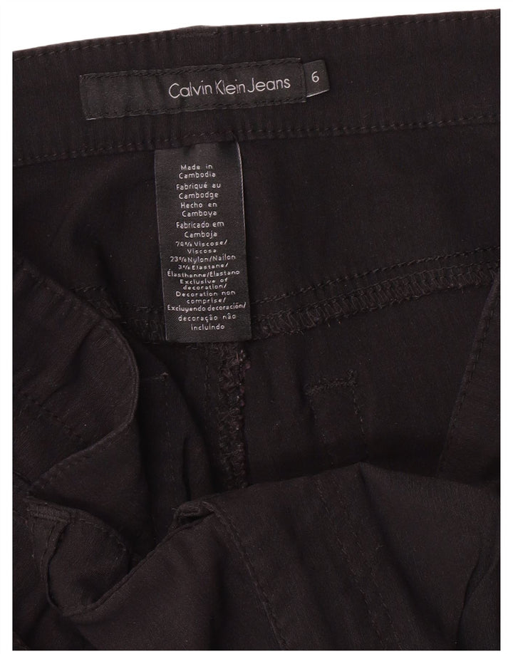 Calvin Klein Jeans Pantalones casuales para mujer US 6 Small W32 L26 Negro Clásico