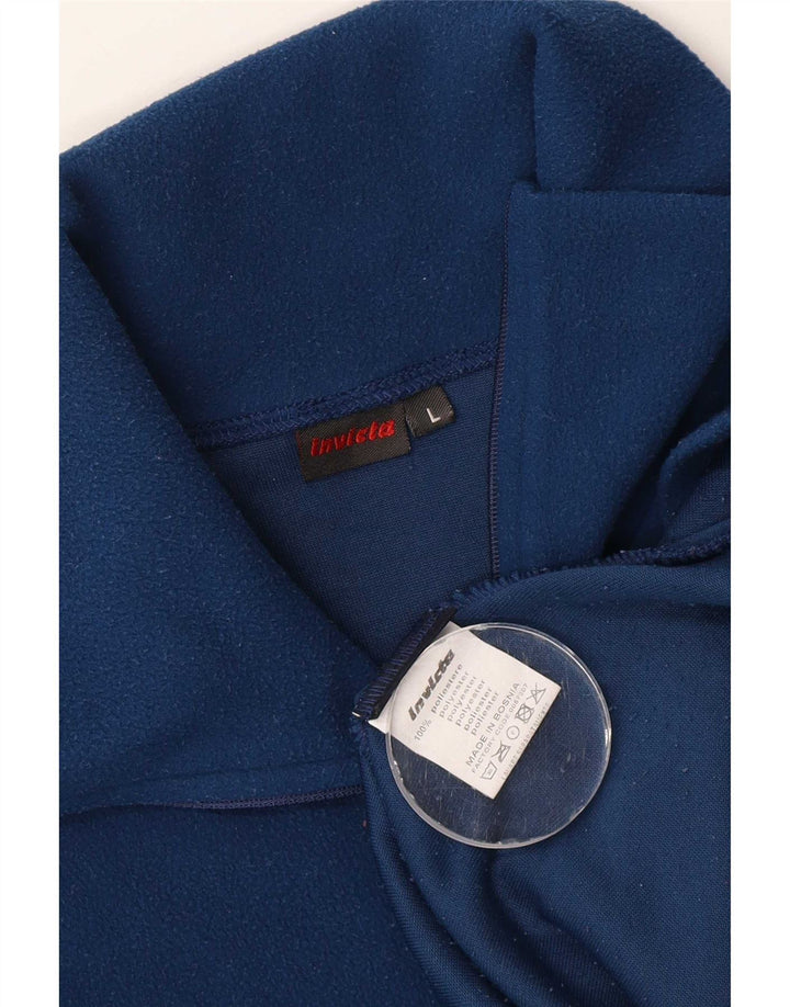 Jersey de forro polar con cuello y cremallera para hombre Invicta Poliéster azul grande