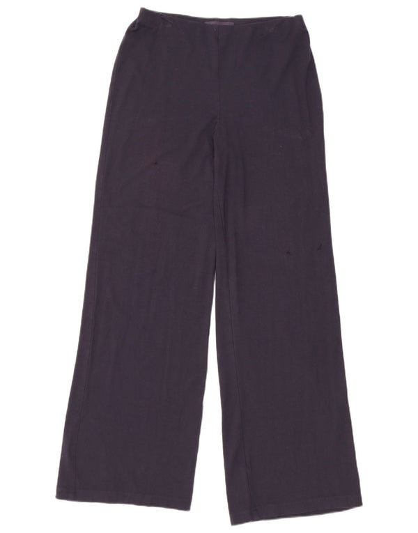Marks & Spencer Pantalones informales de pierna ancha para mujer W28 L30 Viscosa azul marino
