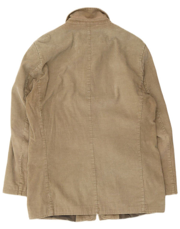 Camel Chaqueta de pana para hombre EU 50 Grande Algodón beige