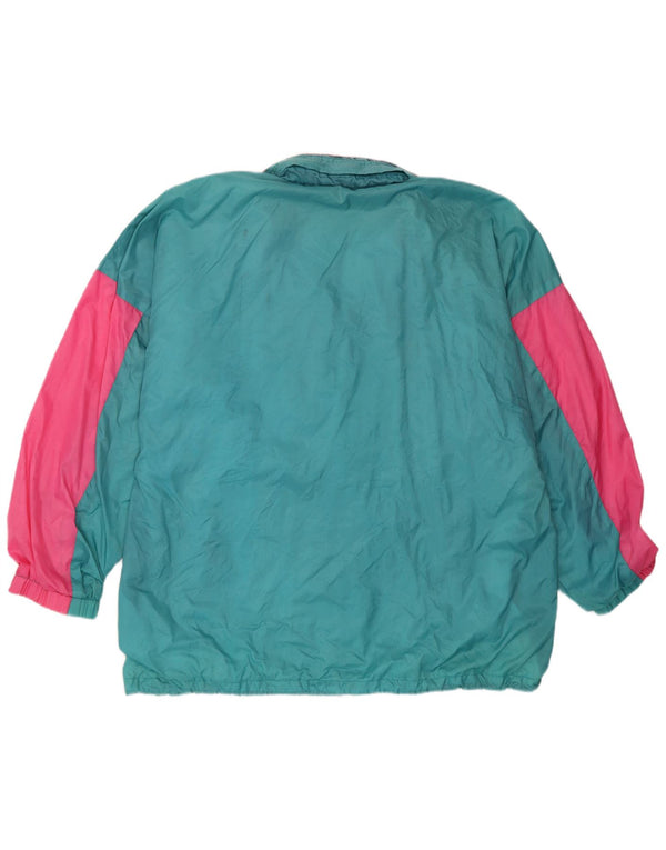 PUMA Chaqueta impermeable con capucha para hombre UK 42 XL Nylon color block azul