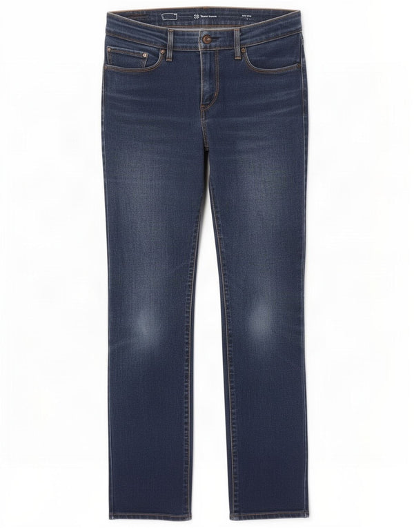 Levi's Vaqueros ajustados de talle medio Demi Curve para mujer W28 L29 Algodón azul marino