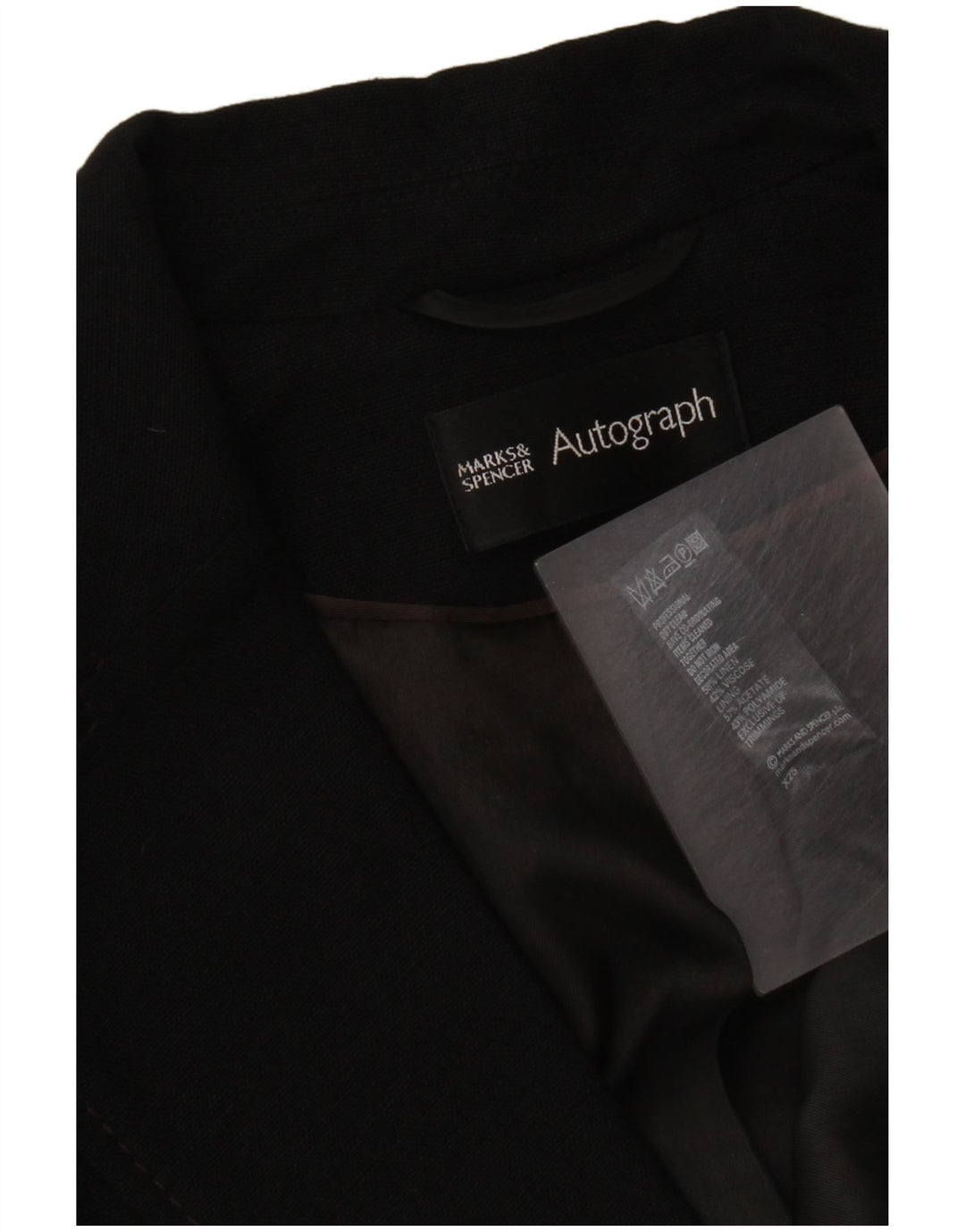 Marks & Spencer Chaqueta Blazer Autograph para Mujer UK 46 Grande Lino Negro