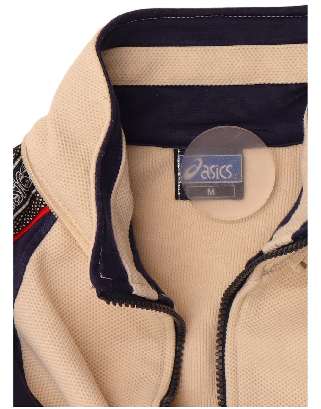 ASICS - Chaqueta de chándal con gráfico para hombre, color beige medio
