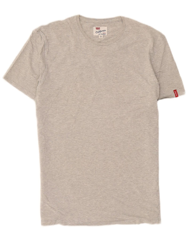Levi's Camiseta para hombre Top Small de algodón moteado gris
