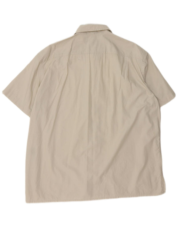 Dkny Camisa Manga Corta Hombre XL Algodón Beige
