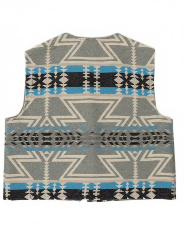 Chaleco vintage para hombre XL Gris Fair Isle