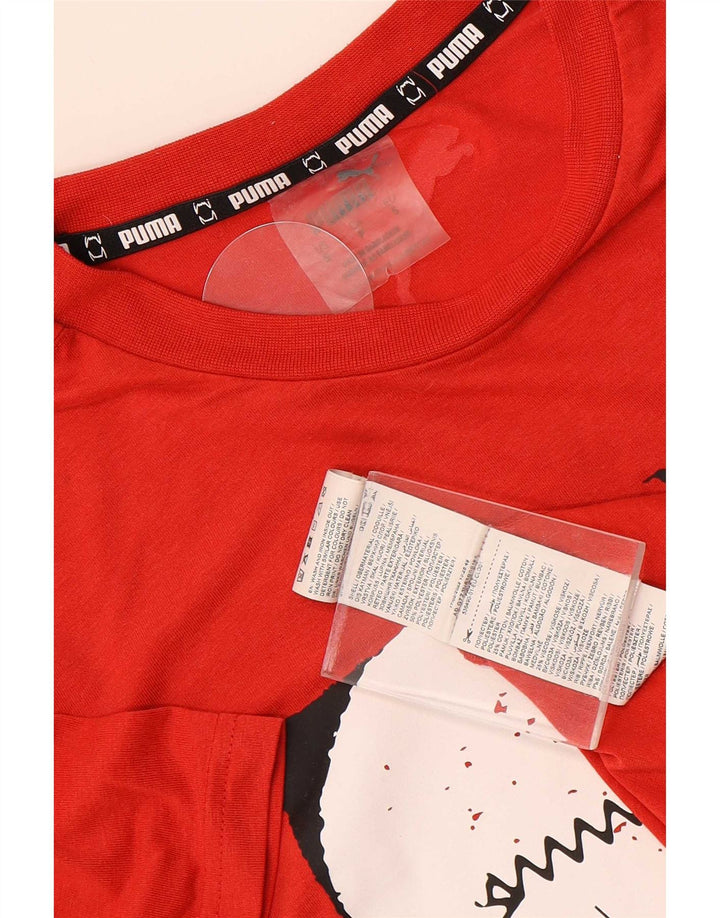 Puma Camiseta gráfica para hombre Top Small Red Poliéster