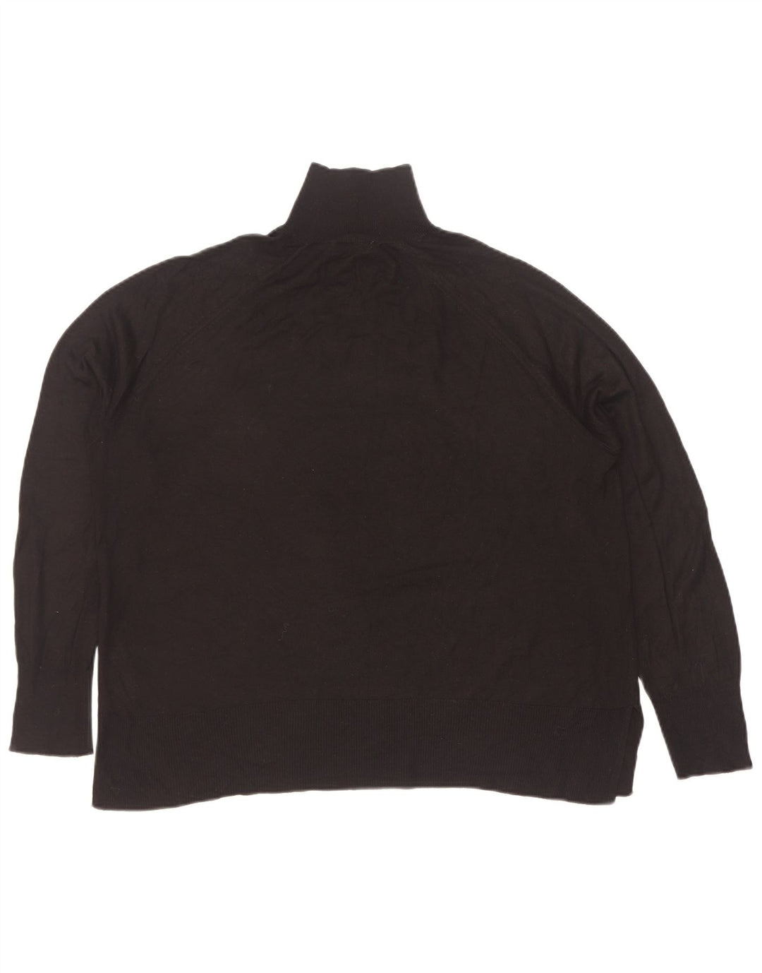 Zara Jersey con cuello alto para mujer, talla M, viscosa negra, Reino Unido 44