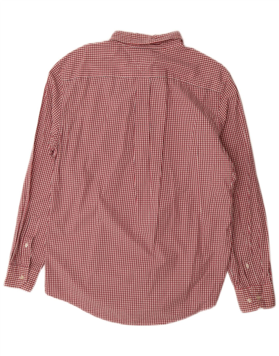 Camisa Tommy Hilfiger para hombre de algodón a cuadros rojos grandes