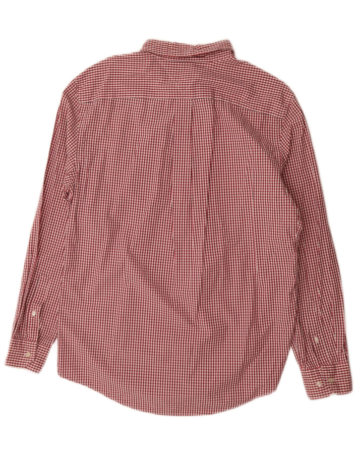 Camisa Tommy Hilfiger para hombre de algodón a cuadros rojos grandes